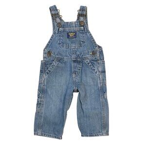 OshKosh Bgosh Baby Denim Overalls Adjustable Straps 6 Months Vestbak Vintage